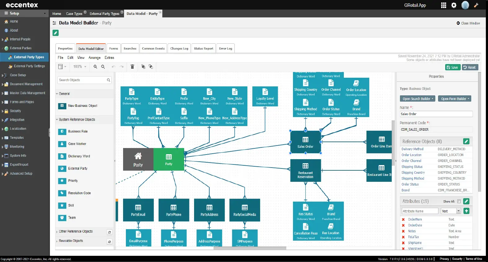 Eccentex low-code master data modeler