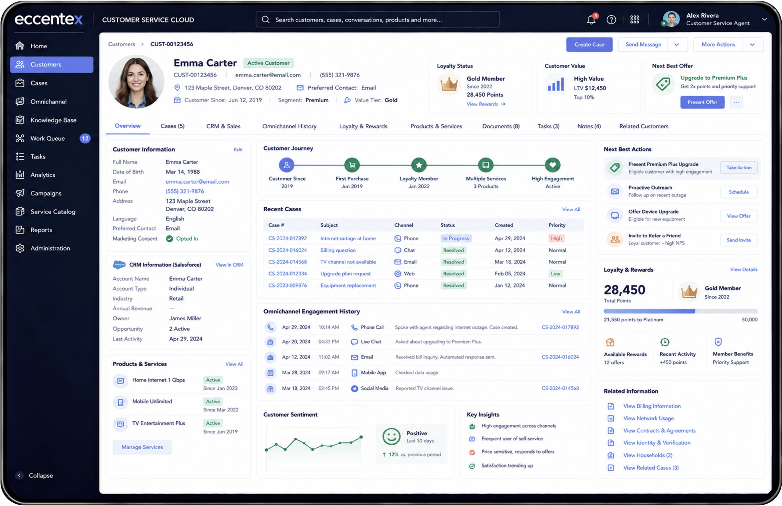 Customer 360 screenshot