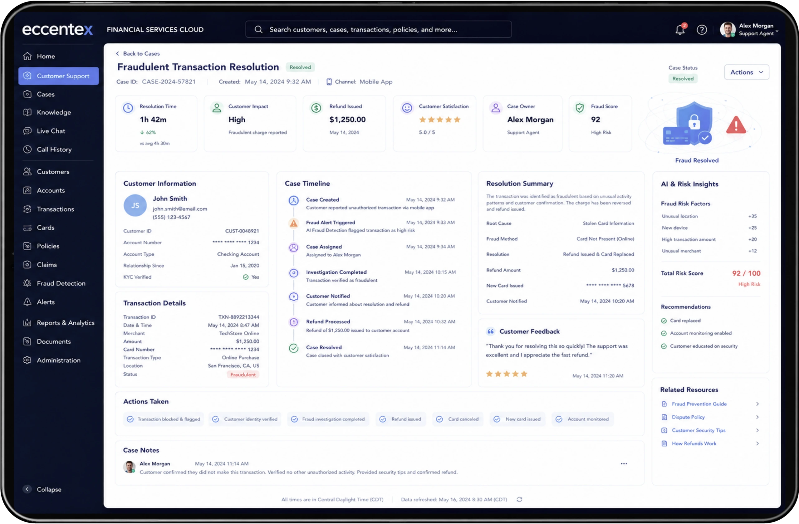 FSC Fraud Screenshot Stay compliant anywhere without losing the customer context.
