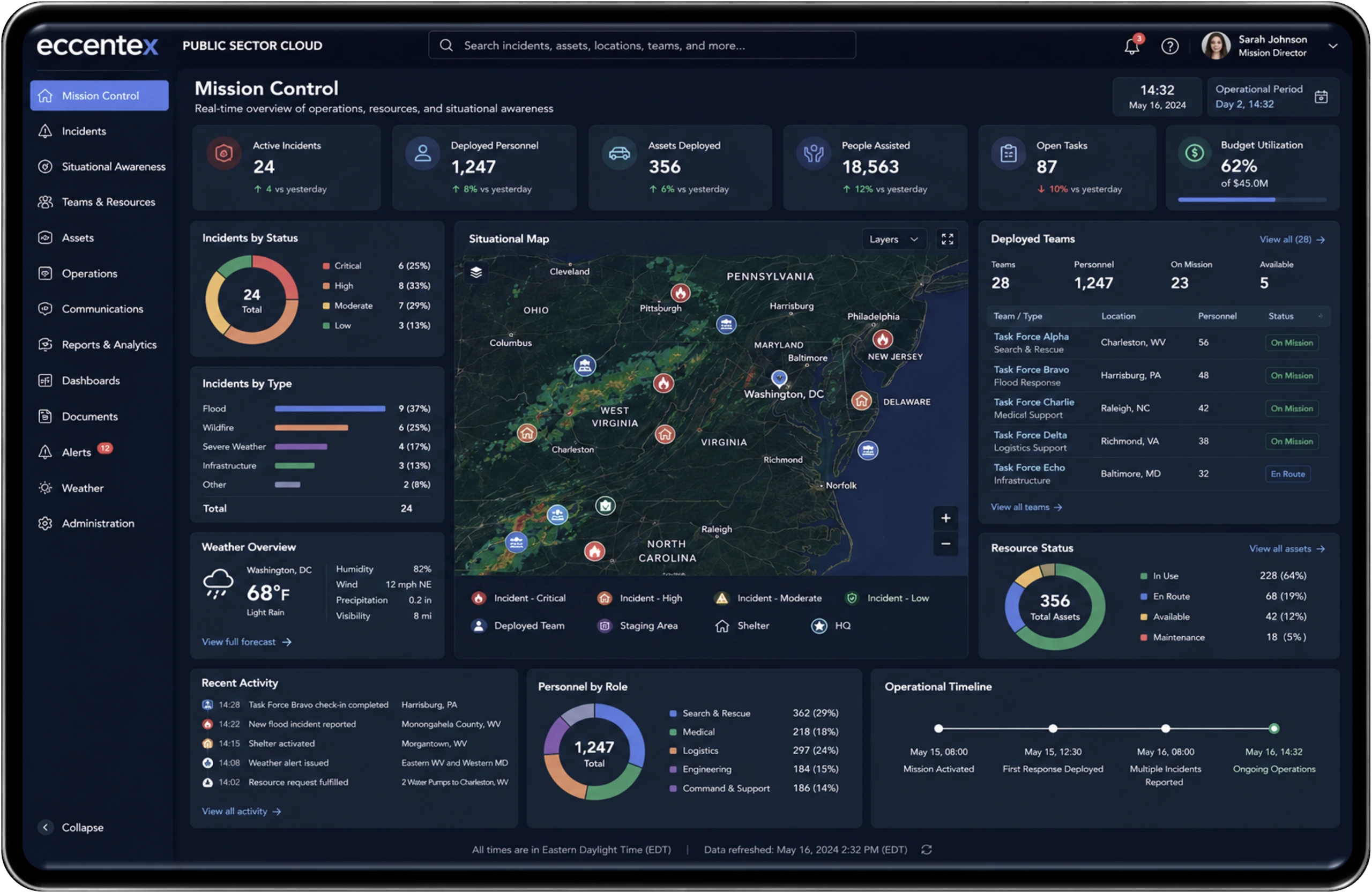Give every responder a shared, real-time mission picture.